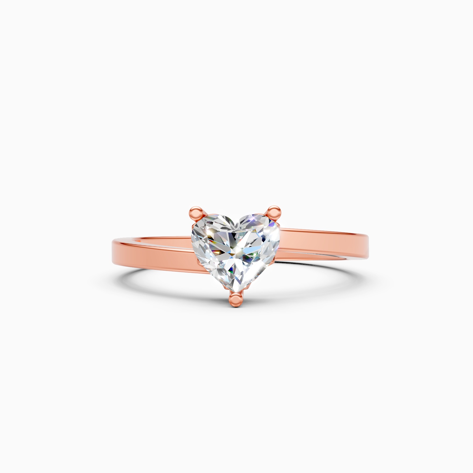 Heart Shape Solitaire Diamond Ring
